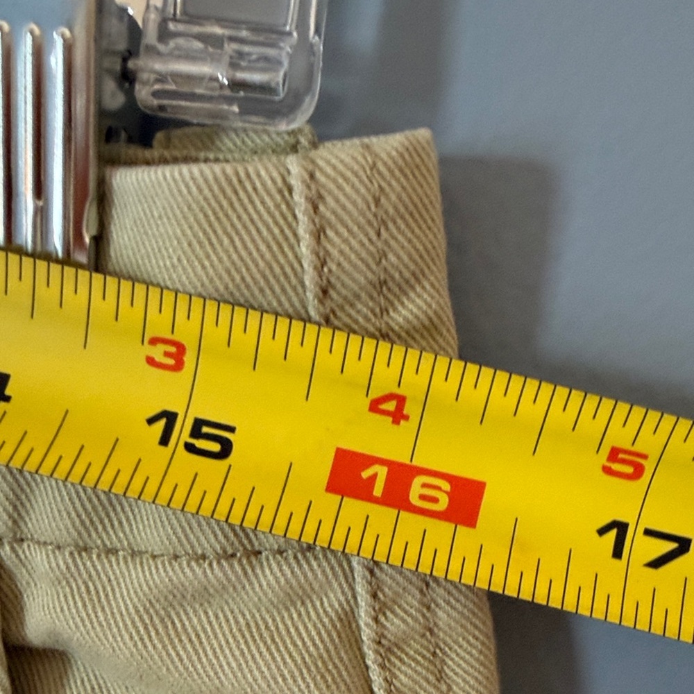 Madewell Size 10 ankle cropped high waisted loose 100% Cotton khaki green - Picture 8 of 14